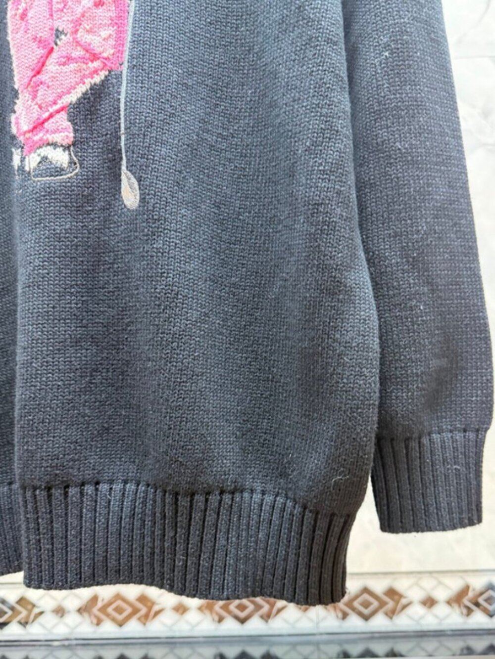 Ralph Lauren Golf Polo Bear Black Crewneck Knit Pullover Sweater - Picture 6 of 8